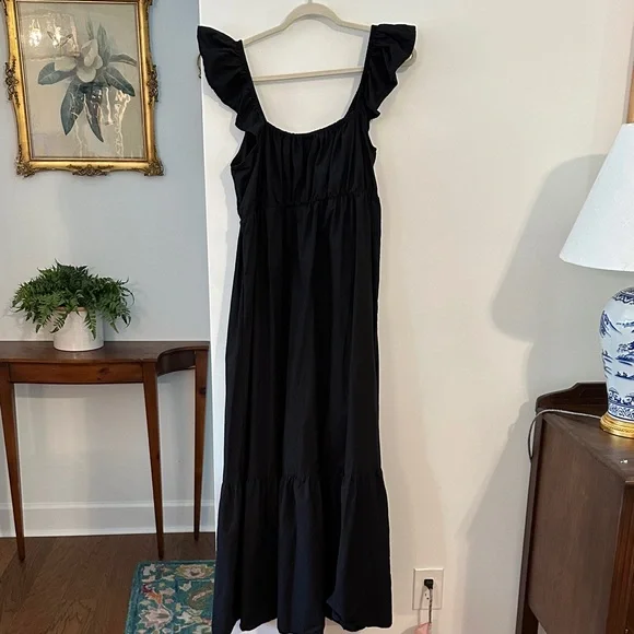 Universal Thread Black Ruffle Strap Maxi Dress - Picture 3 of 3